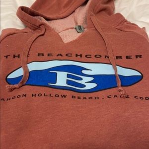 Beachcomber Hoodie in Vintage Wash Red Color
